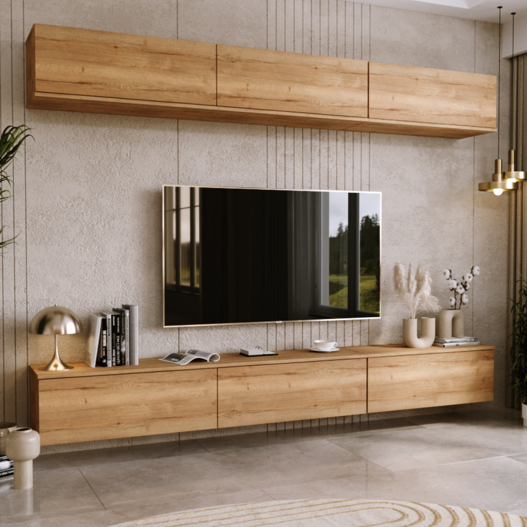 RTV-skab Nicole 160 cm - farve Oak Craft