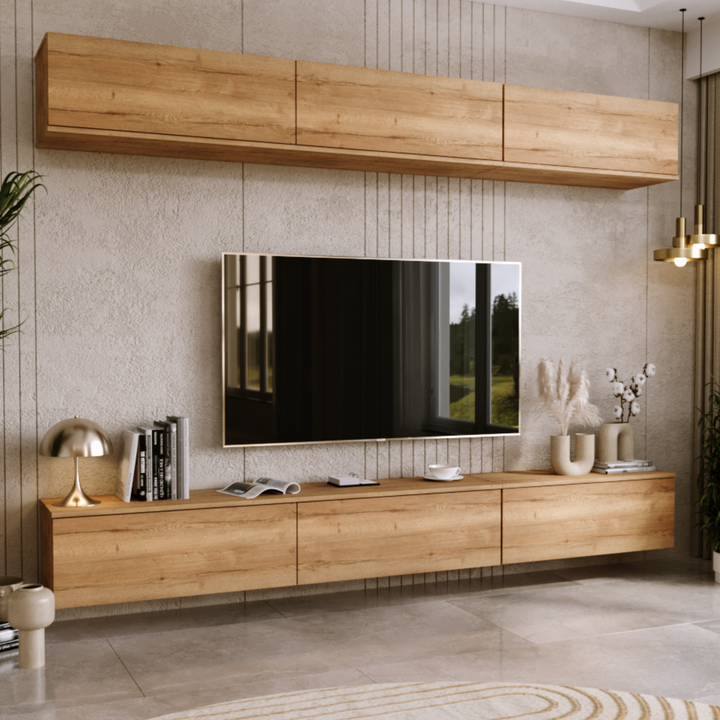 RTV-skab Nicole 160 cm - farve Oak Craft