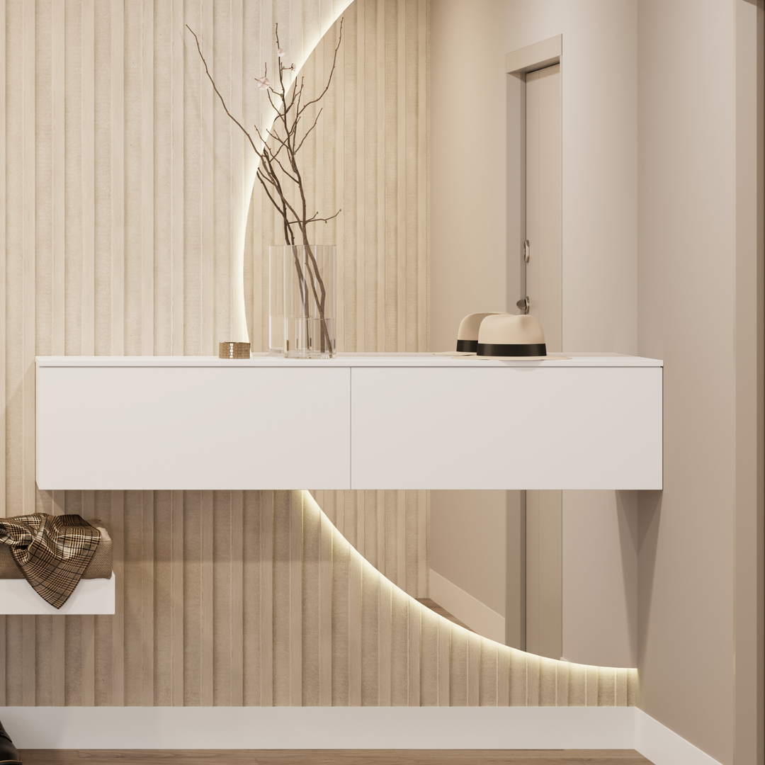 RTV-skab Nicole 80 cm - farve hvid