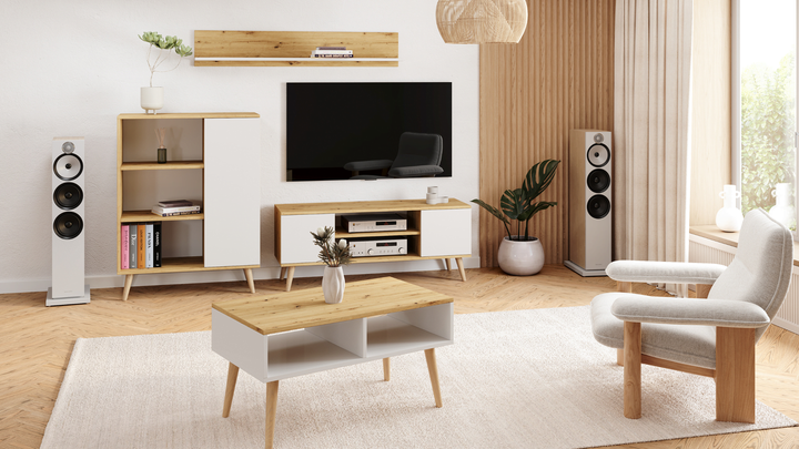 Hylde 100 cm - håndlavet eg / hvid