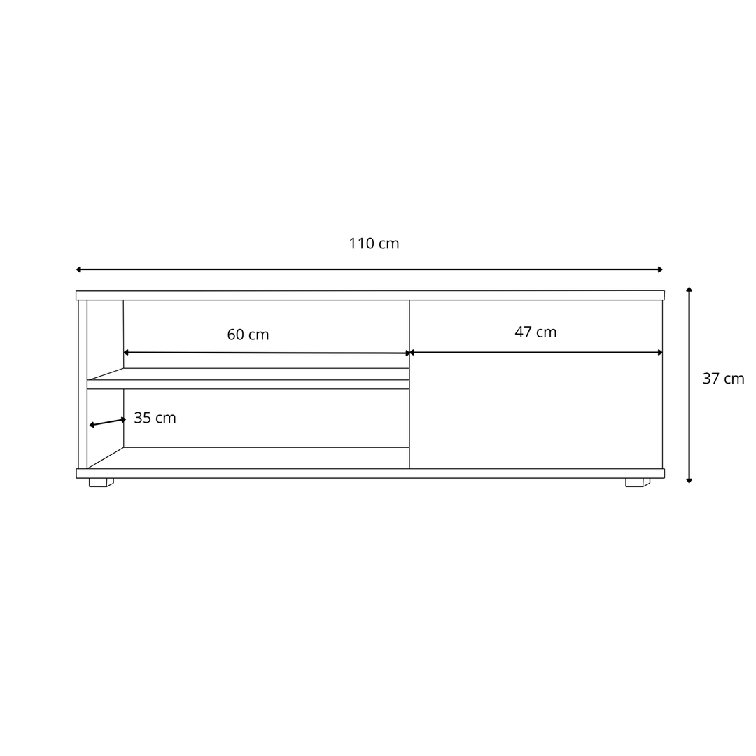 VIVA 110 cm RTV skab - farve Artisan eg