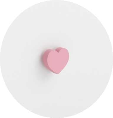 Emi sengebord - hank lyserød