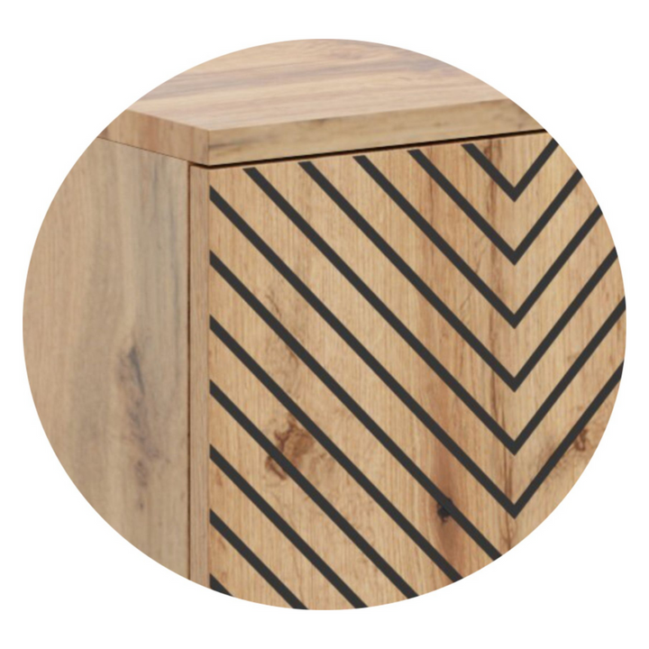 Fondi loft reol - sildebens eg håndværksindretning, højde 116 cm, bredde 90 cm, dybde 40 cm