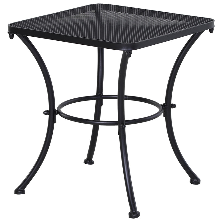 Havesofabord, sidebord, havebord, sofabord, metal, sort, terrassebord, 45 x 45 x 50 cm