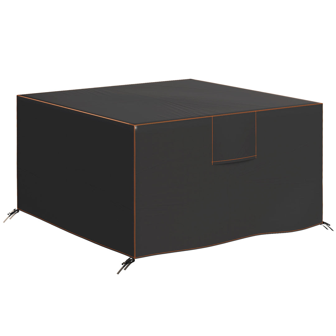 Beskyttelsesovertræk til havemøbler, vinterbestandigt, vandtæt, UV-bestandigt overtræk, 420D Oxford-stof, 125x125x74 cm, sort