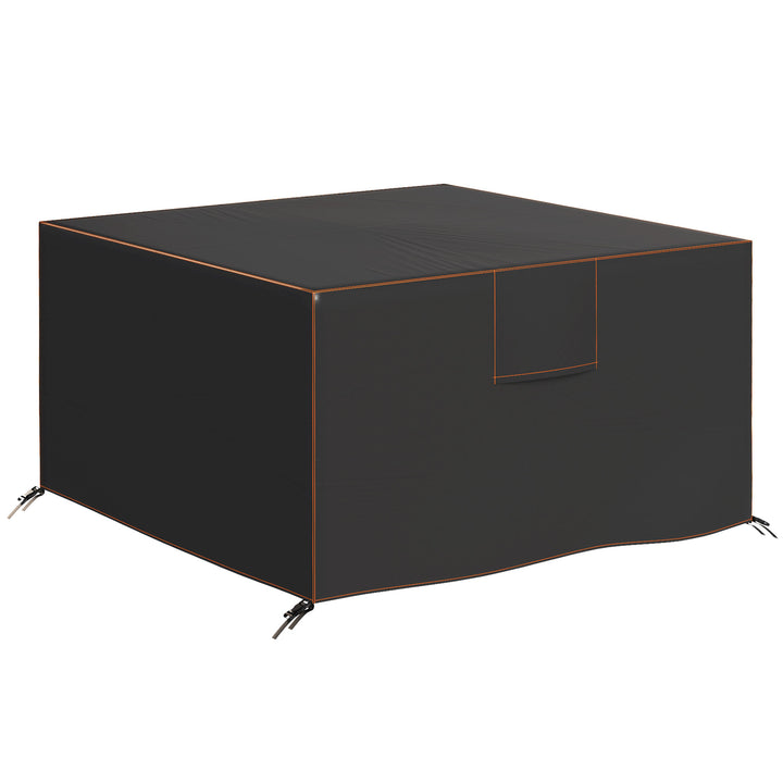 Beskyttelsesovertræk til havemøbler, vinterbestandigt, vandtæt, UV-bestandigt overtræk, 420D Oxford-stof, 125x125x74 cm, sort