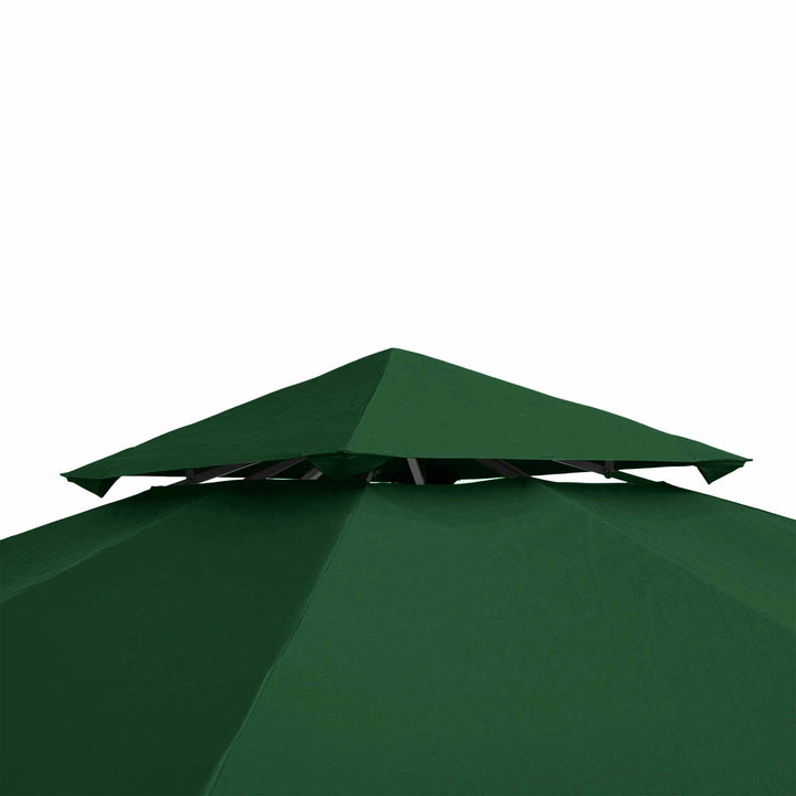 Udskiftningstag til pavillon 3x3m vandafvisende pavillontag til metalpavillon pavillon udskiftningstag havepavillon festtelt havetelt polyester mørkegrøn