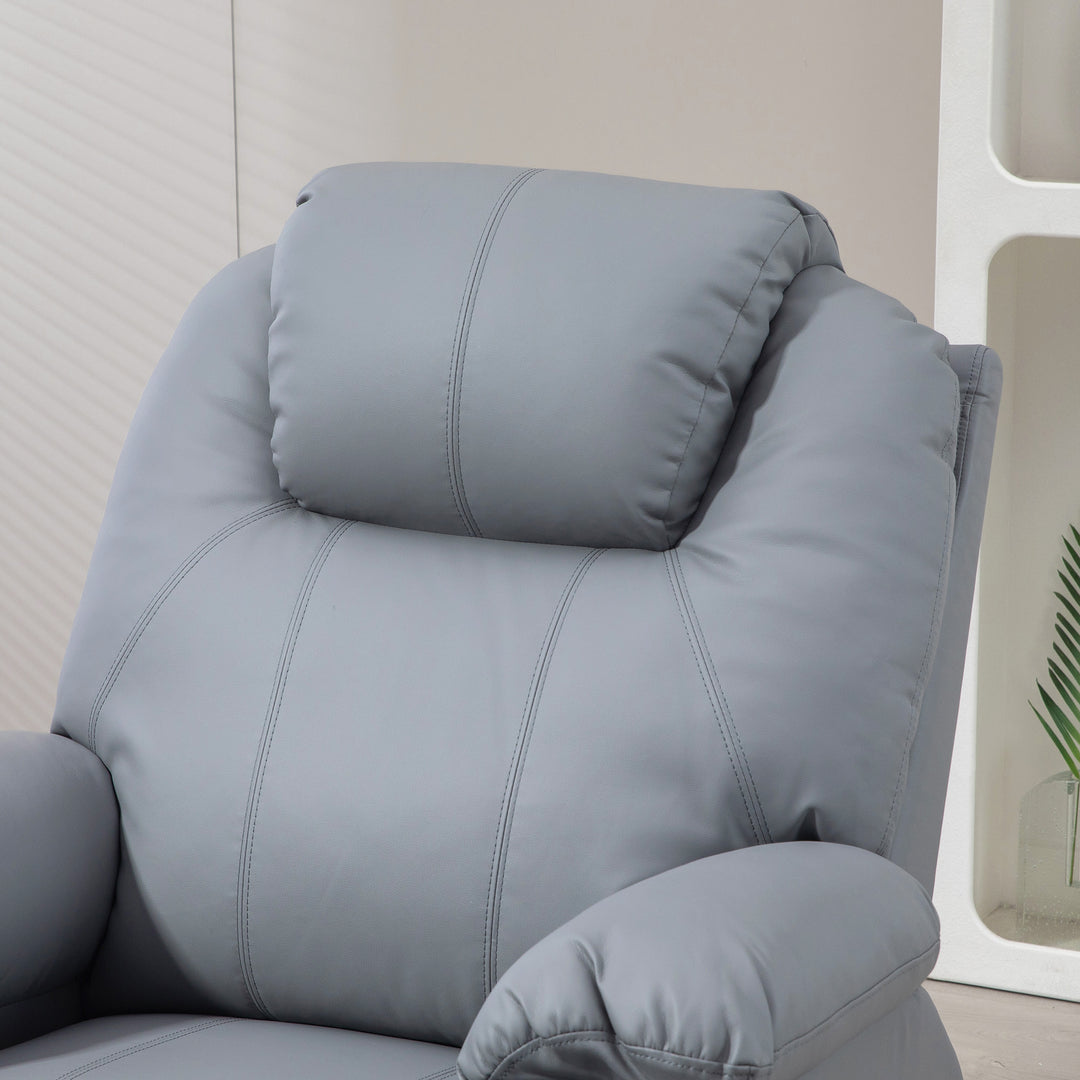 Massagestol stand-up aid seniorstol, 8 massagetilstande, lænelæn, 88 cm x 99 cm x 106 cm, grå