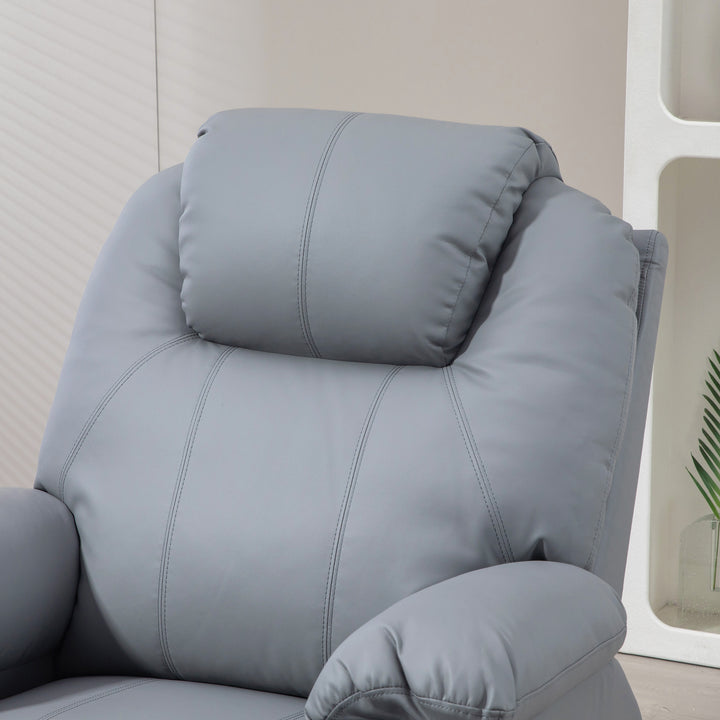 Massagestol stand-up aid seniorstol, 8 massagetilstande, lænelæn, 88 cm x 99 cm x 106 cm, grå