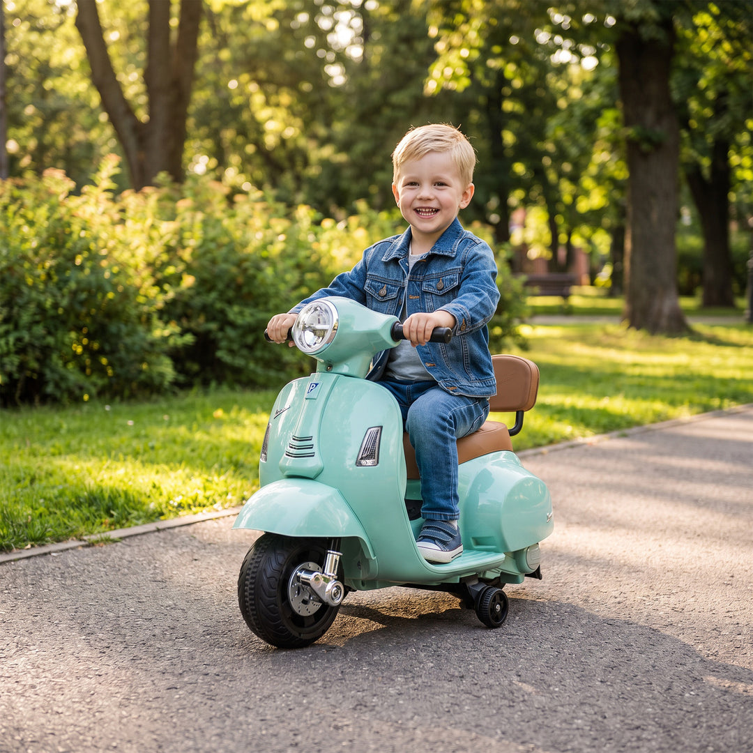 Elmotorcykel til børn Mini Vespa GTS 6V Elmotorcykel Grøn