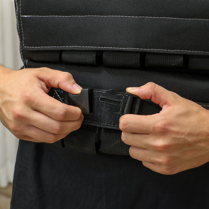 15 Kg justerbar vægtvest med justerbare stropper og reflekterende striber, til mænd og kvinder