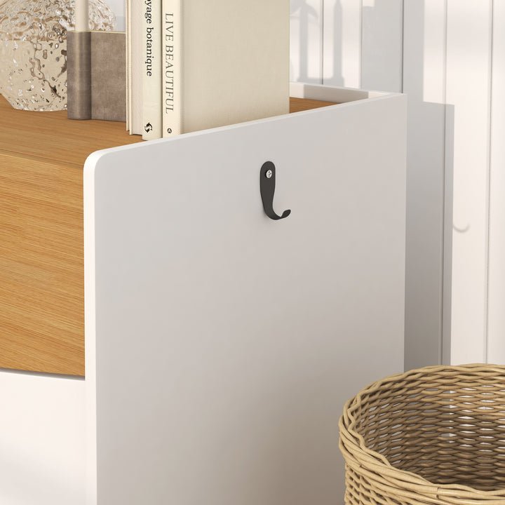 Kattebakke, udtrækkelig, skabsdesign, kattebakke, 78x50x51cm, eg/hvid