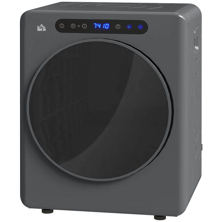 Tørretumbler, 6 programmer, 40-60°c, 4 kg kapacitet, kompakt, touch-betjening, grå