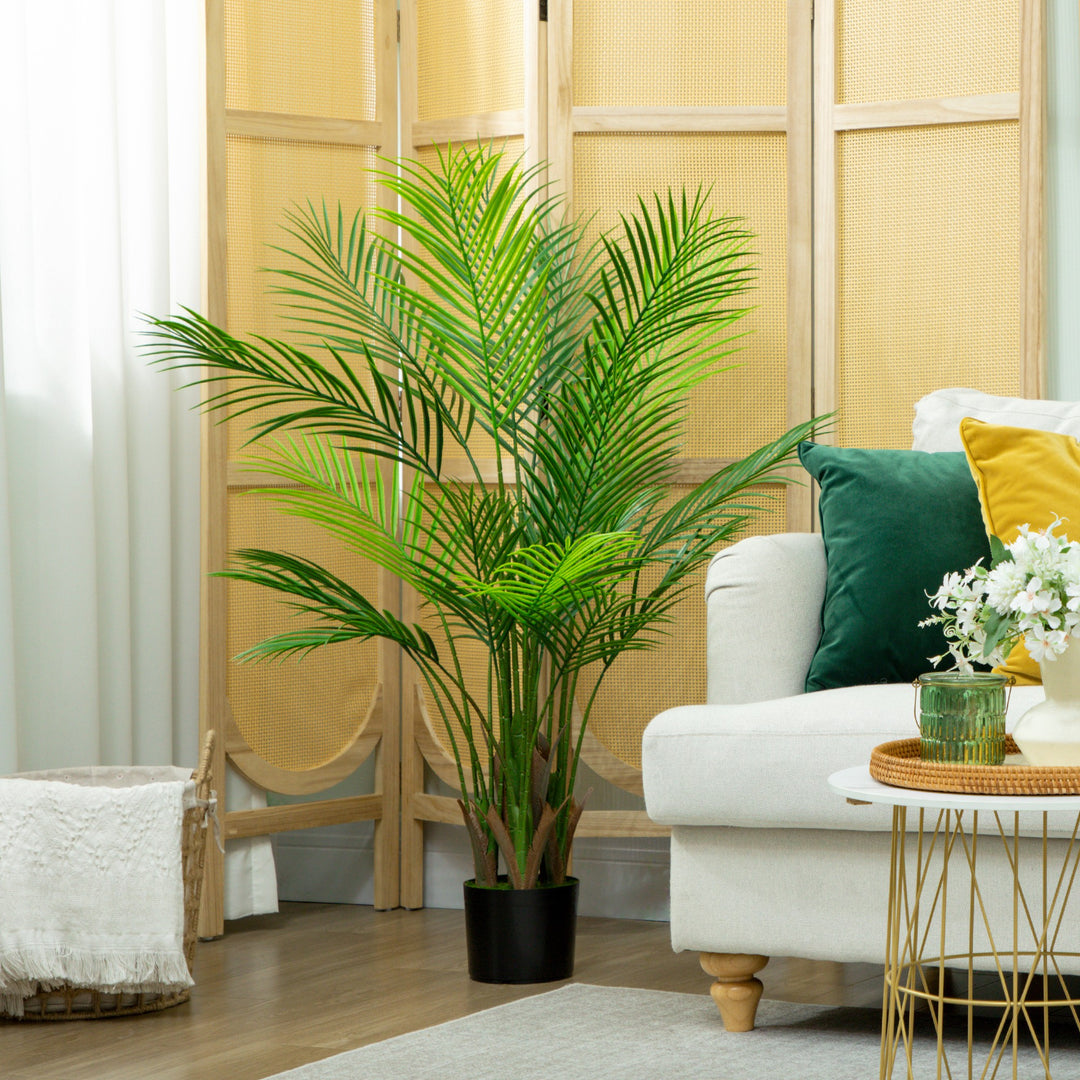 Kunstig palme stor 120cm kunstig plante, plastik kunstige planter i potte til stue kontor