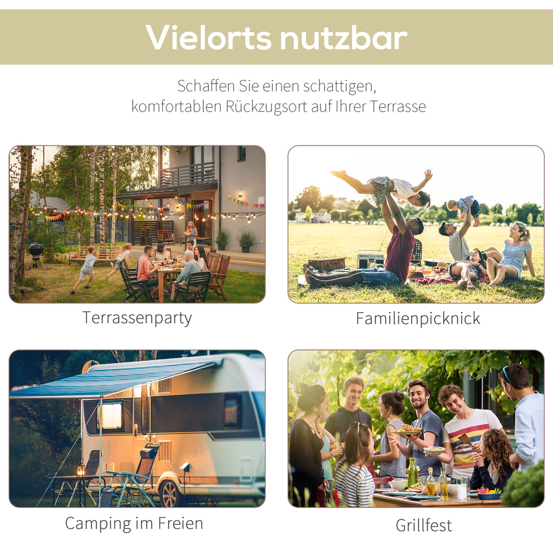 Pavillon med foldbar tagforlænger, vejrbestandig, 3 x 2,5 m, cremehvid