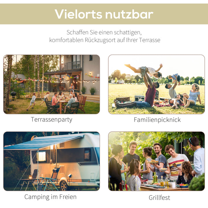 Pavillon med foldbar tagforlænger, vejrbestandig, 3 x 2,5 m, cremehvid