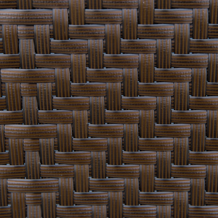 Polyrattan havestol, klapstol med 7-positioners justerbar ryglæn, vejrbestandig, foldbar balkonstol, campingstol, 120 kg lasteevne, havestole til haven, balkon, 58x71x111 cm, brun+sort
