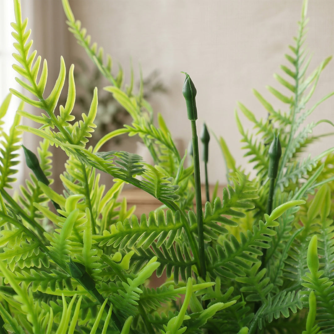 Kunstige Bostonbregnebuske, UV-bestandige, kunstige planter med pæle, sæt med 2, 60 cm til have, veranda