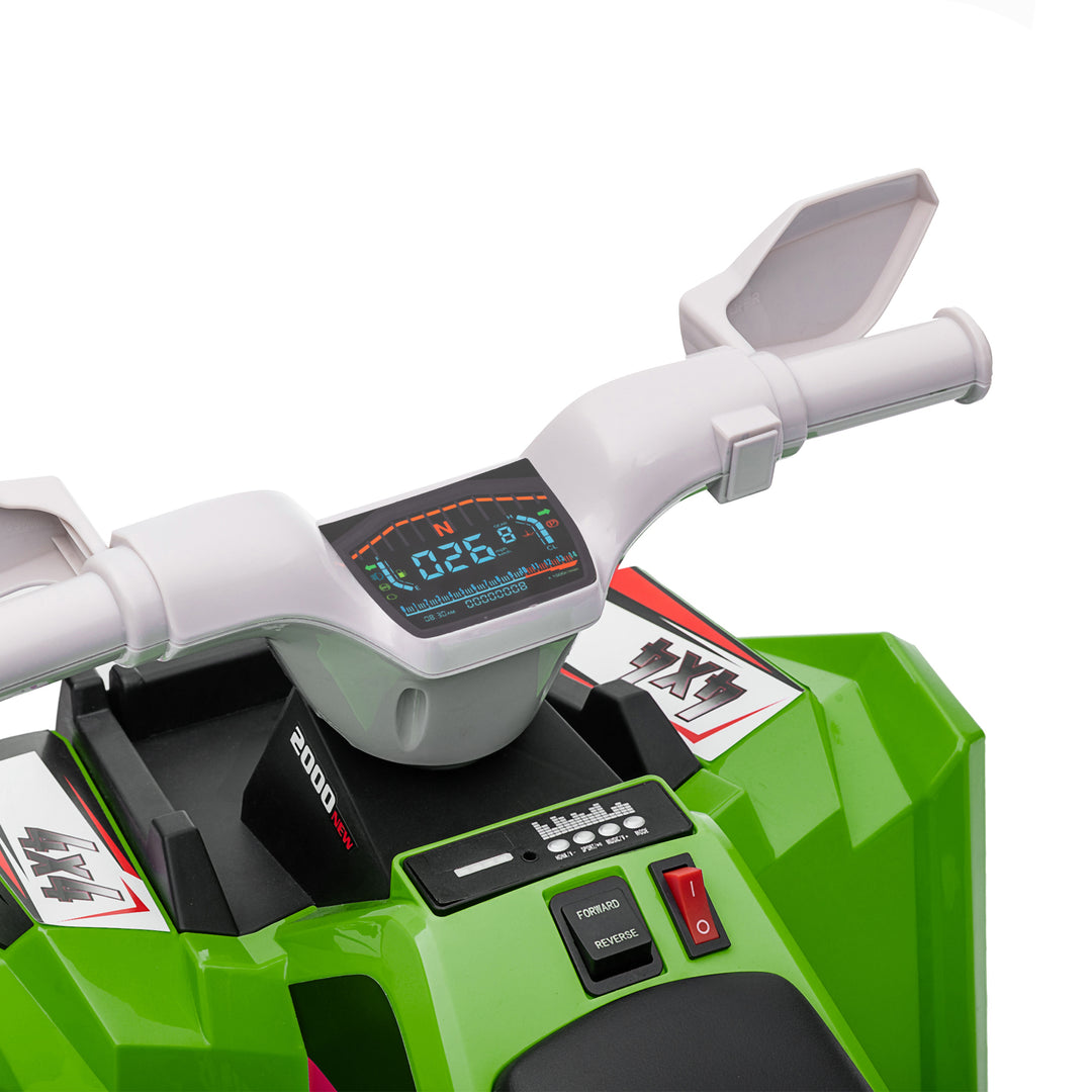Elektrisk børne-quad, 2,5 km/t, frem- og bakgear, til 18-36 måneder, grøn