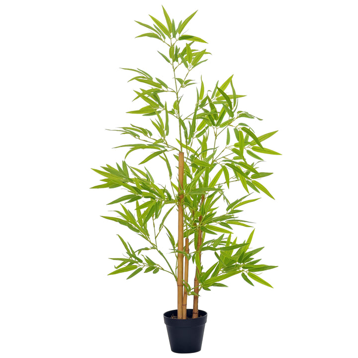 Kunstig bambus, kunstig plante, dekorativ plante med potte, kunstigt træ, trædekoration, 120 cm