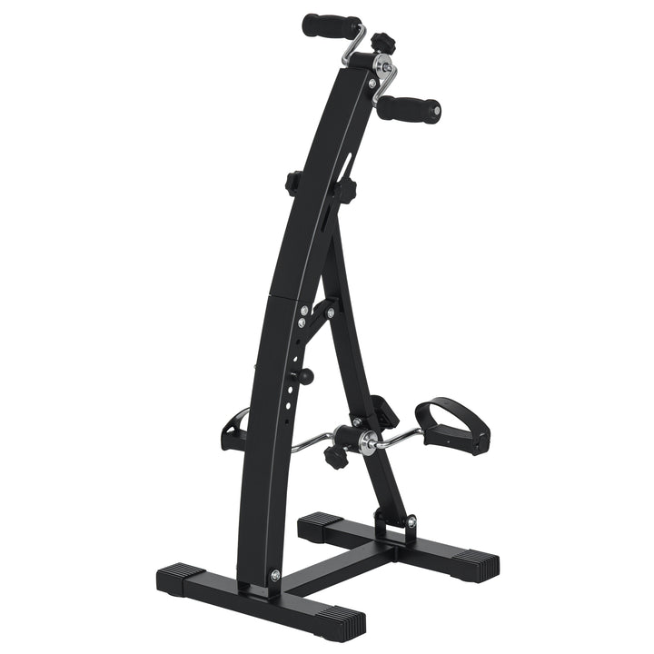 Pedaltræner til seniorer ekstra stille mini-motionscykel med lcd-skærm fastgørelsesrem arm- og bentræner motionstrænerbordcykel minicykel fitnessudstyr til hjemmekontor