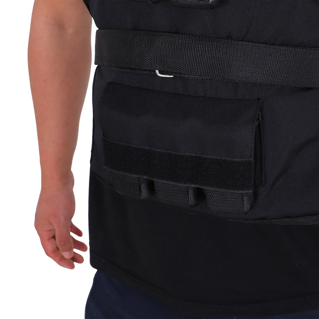 Vægtvest 15 kg / 20 kg / 30 kg justerbar træningsvest med aftagelige vægte løbevest kvinder mænd til muskelopbygning styrketræning, løb, fitness, crosstraining