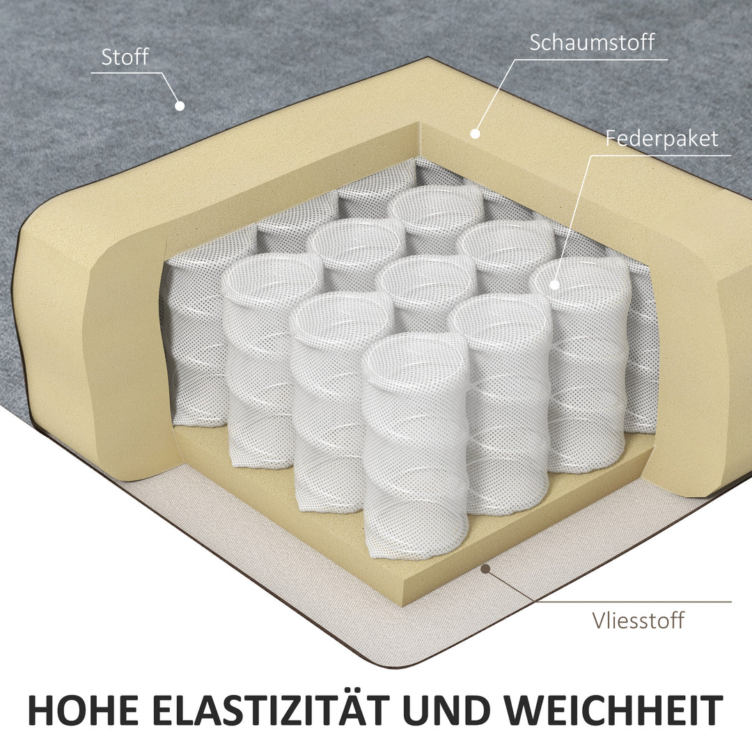 L-formet hjørnesofa med vendbar chaiselong, polstret sofa, mørkegrå