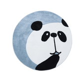 Børnetæppe Panda Bueno 1389 blå 120x120 cm rundt