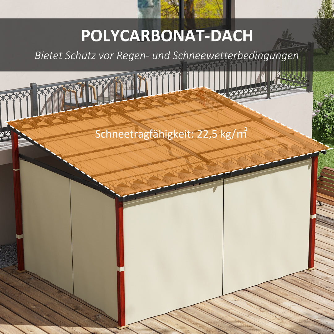 Udtrækkelig havepergola, vejrbestandig, inklusive monteringsbeslag, beige