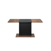 Spisebord KENDO mørk eg / sort, 160x80xH76 cm