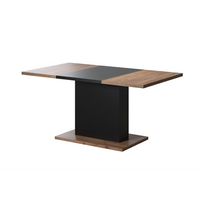 Spisebord KENDO mørk eg / sort, 160x80xH76 cm