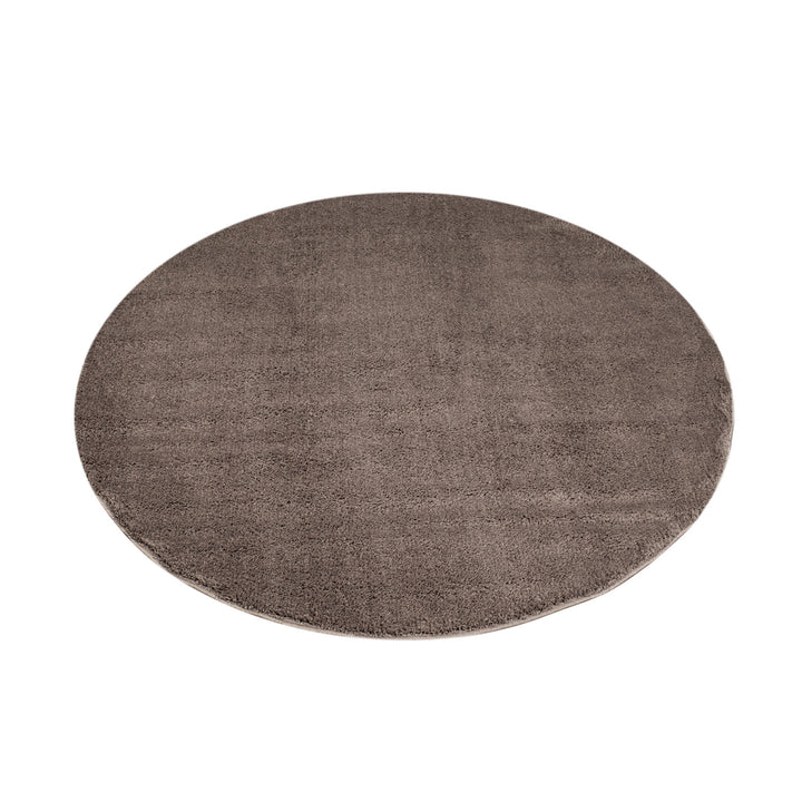 Dyb luv tæppe Softshine Taupe 120 cm rundt