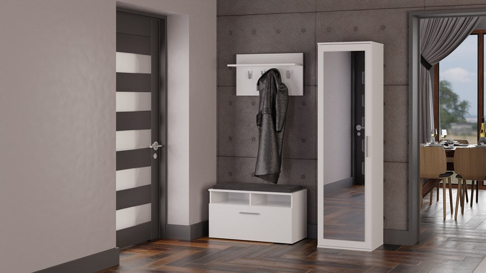 Klædeskab, Dybde: 35 cm Bredde: 50 cm Højde: 180 cm, hvid