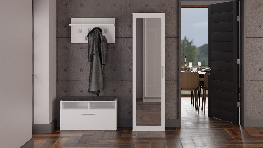 Klædeskab, Dybde: 35 cm Bredde: 50 cm Højde: 180 cm, hvid