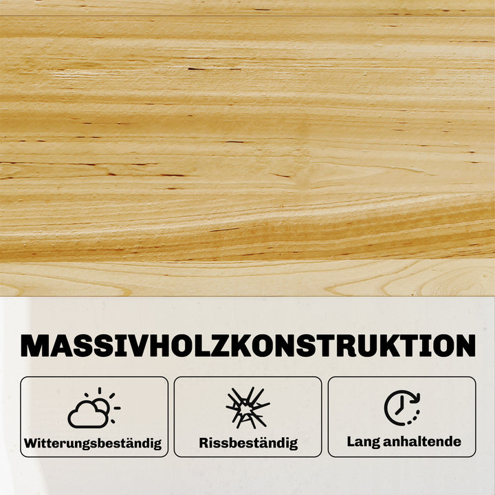 Højbed med træramme, hævet plantekasse med hængslet låg, hylde, fiberdug, ergonomisk design