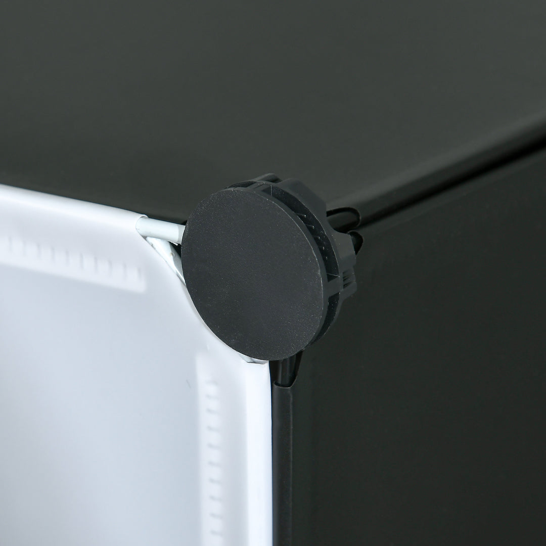 modulært reolsystem til 6 par sko, 49 cm x 36,5 cm x 108 cm, sort