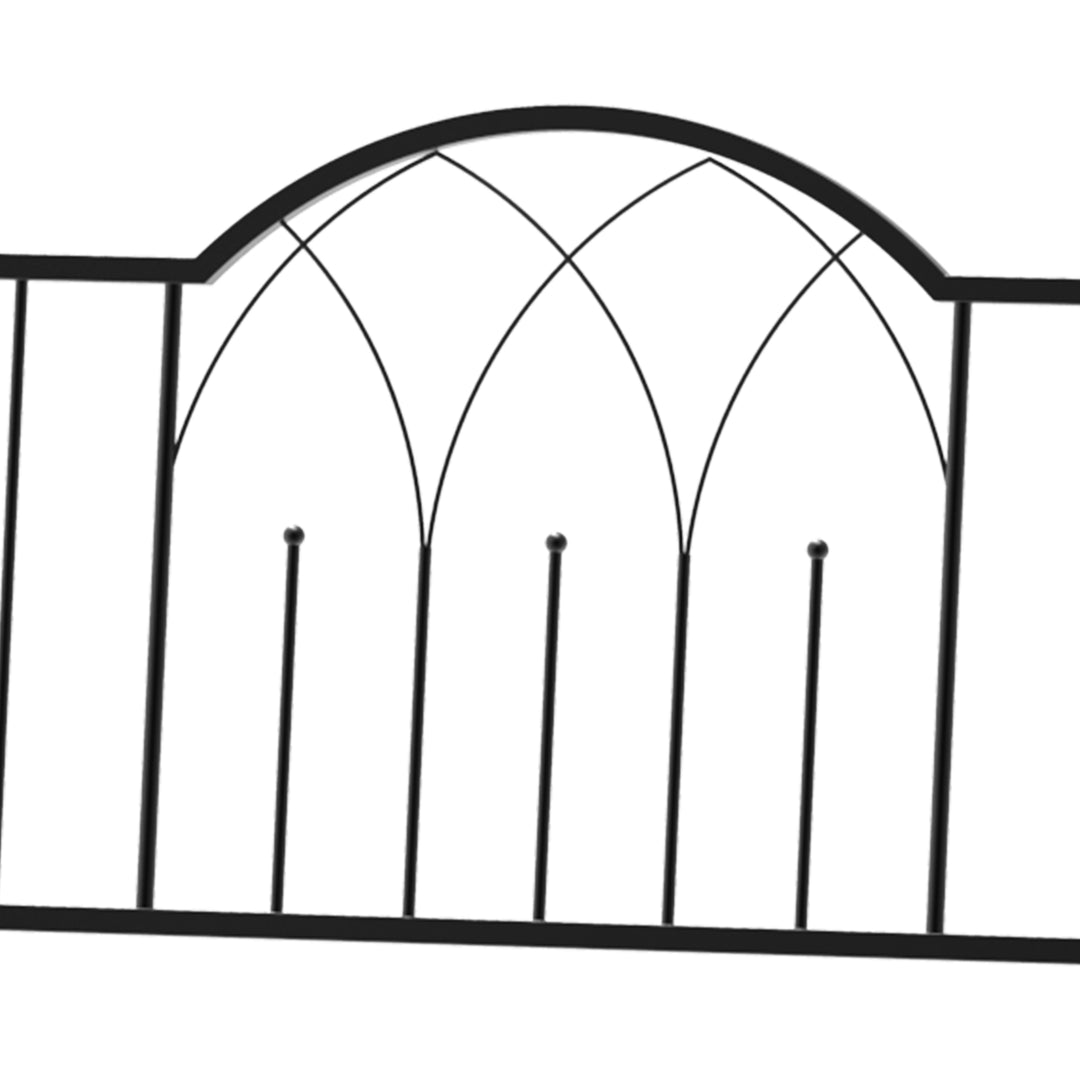 Rosenbue med bænk rosenbænk lysthusbænk filosofbænk espalier espalier havebænk metal sort 115 x 59 x 203 cm