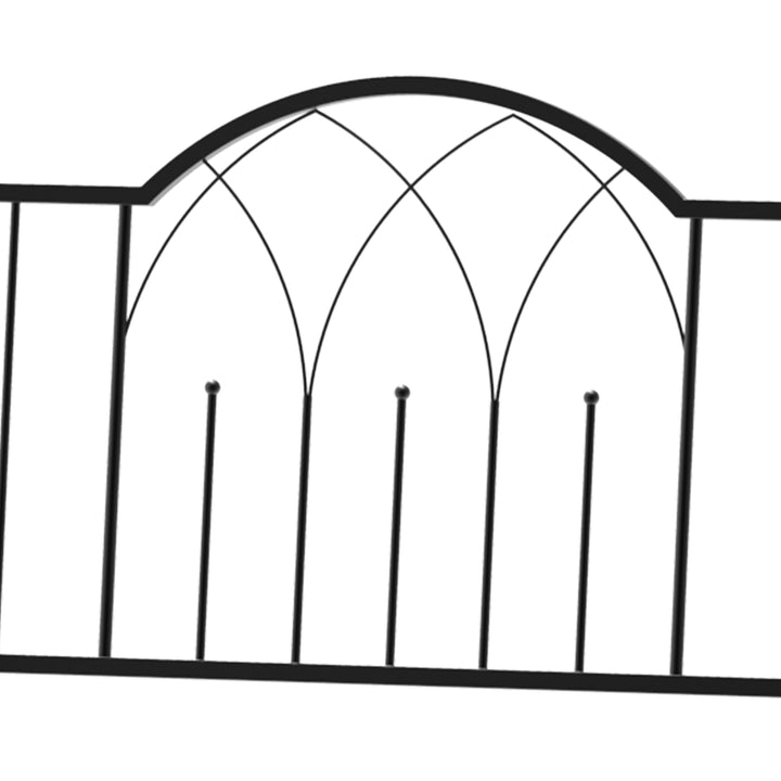 Rosenbue med bænk rosenbænk lysthusbænk filosofbænk espalier espalier havebænk metal sort 115 x 59 x 203 cm