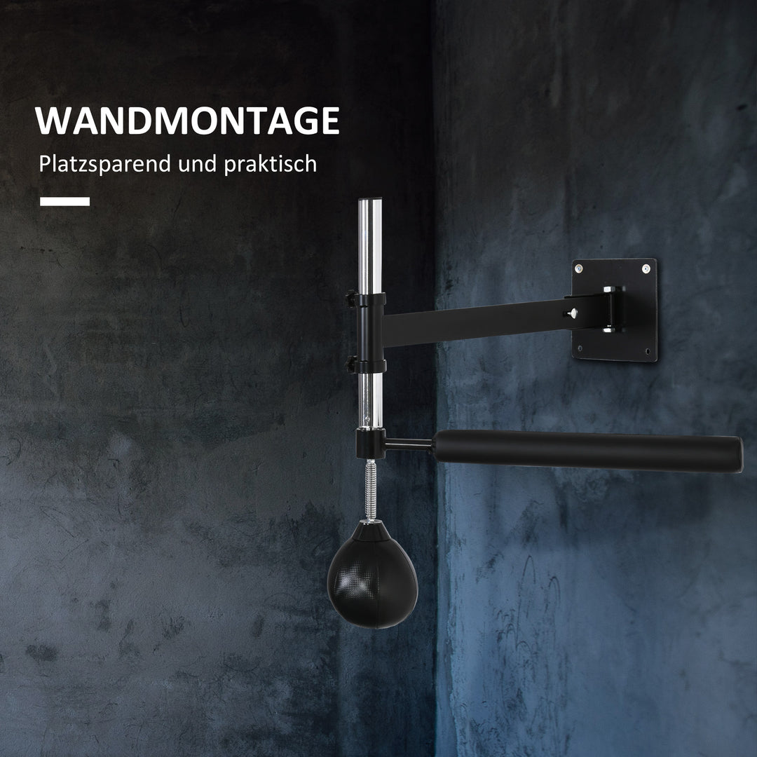 Bokseramme, med speedball, roterende refleksstang, højdejusterbar, foldbar, stål, 79 x 72 x 20 cm