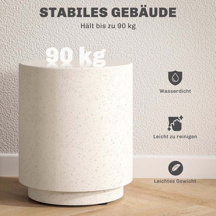 Sidebord i betonlook 37 cm x 37 cm x 43 cm Uorganisk malmpulver Grå