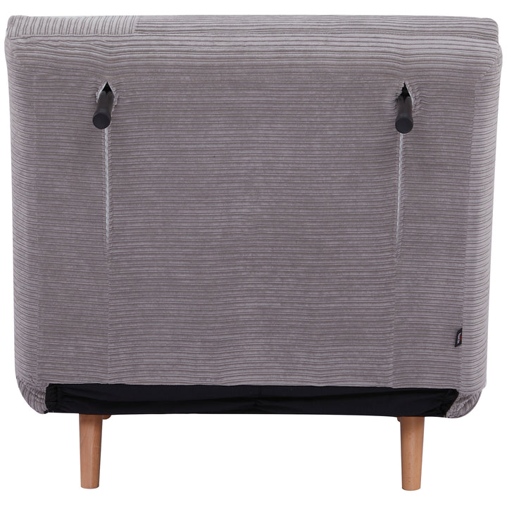 2-I-1 sovesofa gæsteseng, op til 200 kg, justerbar nakkestøtte, fløjlslook, 82 cm x 8 cm x 83 cm, grå