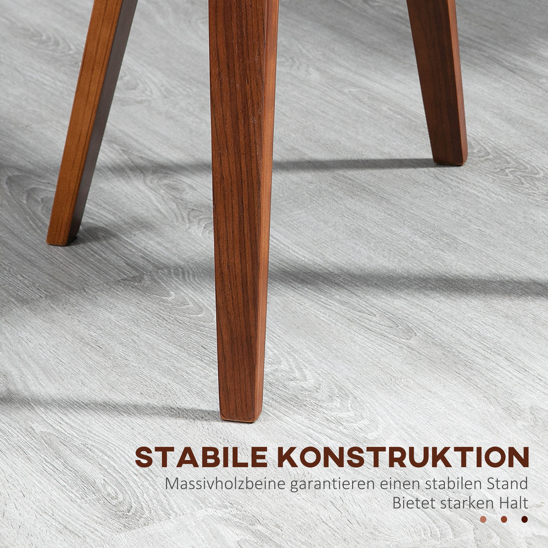 Sæt med 2 vintage spisestuestole, træ, stofbetræk, skum, sort