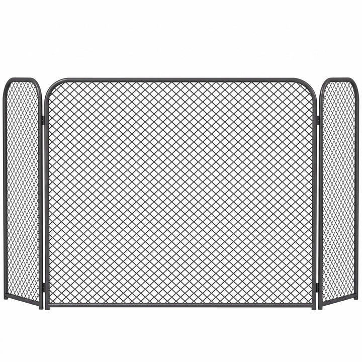 Pejsesikringsskærm, 3-delt foldbar gnistbeskyttelse, 100x51cm