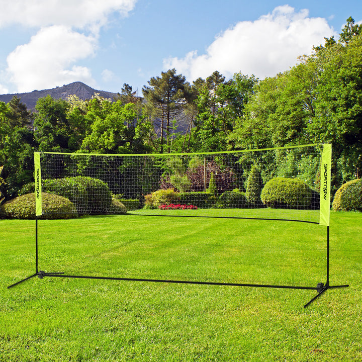 Badmintonnetsæt, foldbart volleyballnet 103/120/155H cm, gul