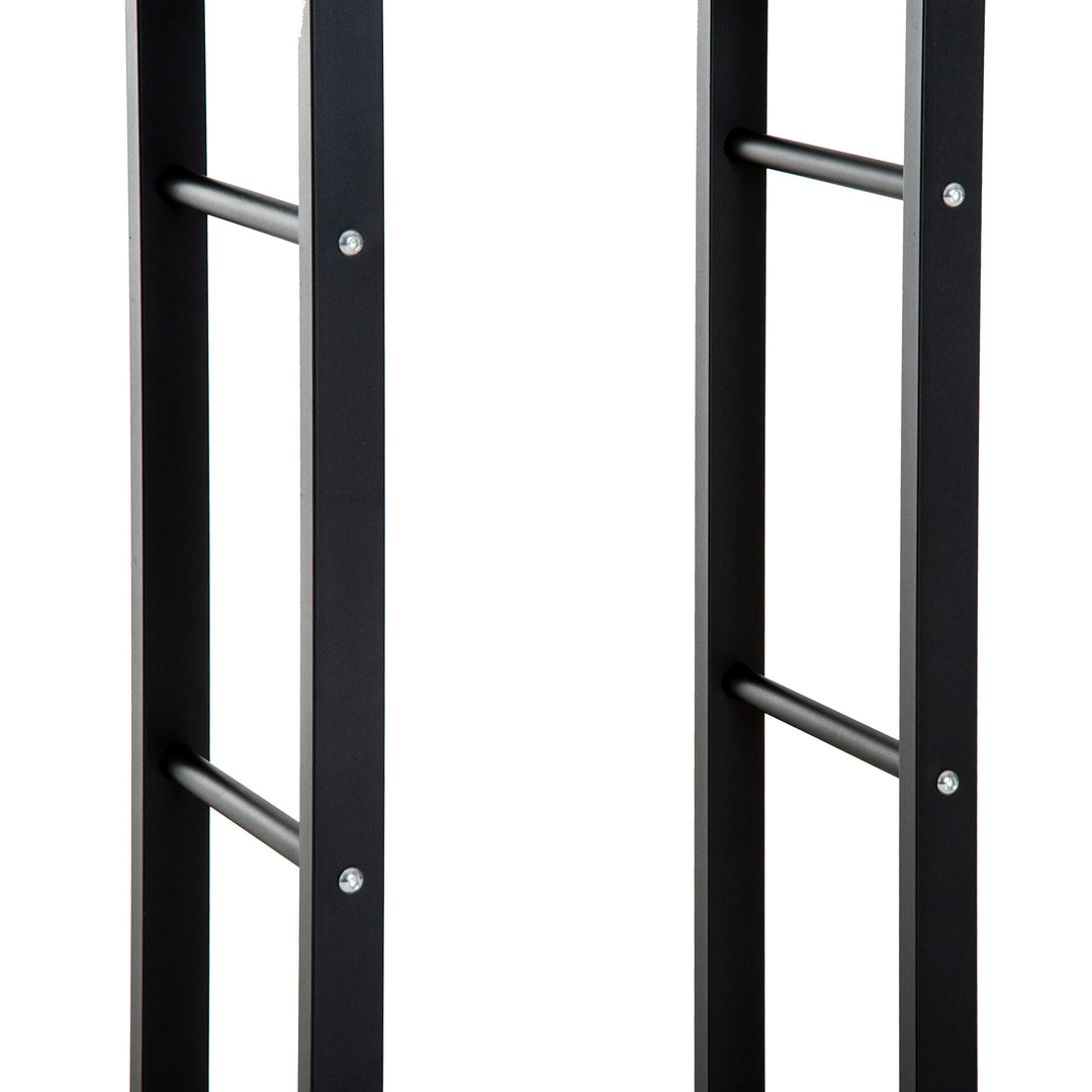 Brændehylde metal 60 x 25 x 100 cm brændehylde stablingshjælp stålramme op til 100 kg brændehylde udendørs brændehylde brændehylde til have terrasse udendørs sort