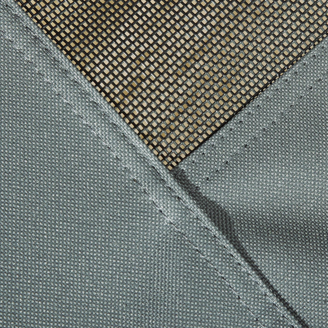 Forhøjet hundeseng med baldakin, kæledyrsseng, udendørs hundeseng med tag, åndbar, taffetastof til camping, grå, 76 x 61 x 73 cm