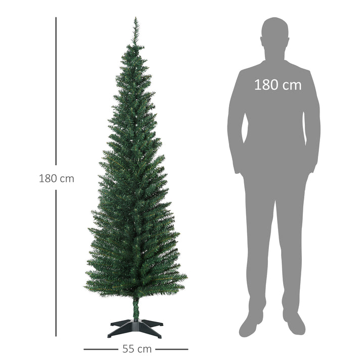 Kunstigt juletræ, inklusive fod, 1,8 m højt, grønt