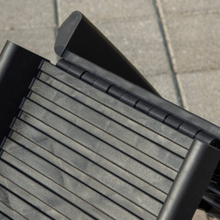 Hunderampe, kæledyrsrampe til biler, sammenklappelig, plastik, sort, 155 x 39 x 14 cm