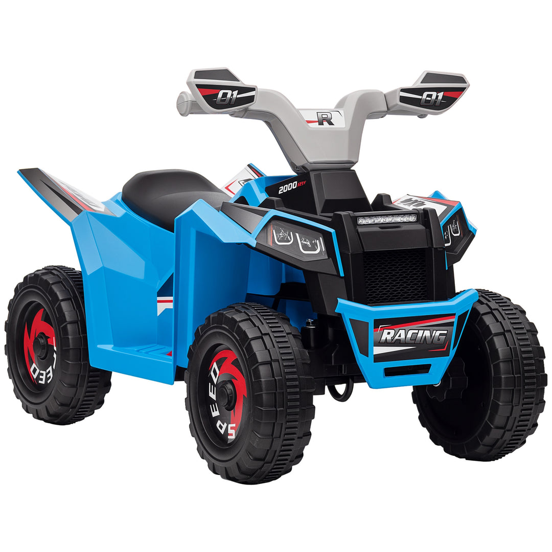 Elektrisk børne-atv, 2,5 km/t, frem- og bakgear, til 18-36 måneder, blå