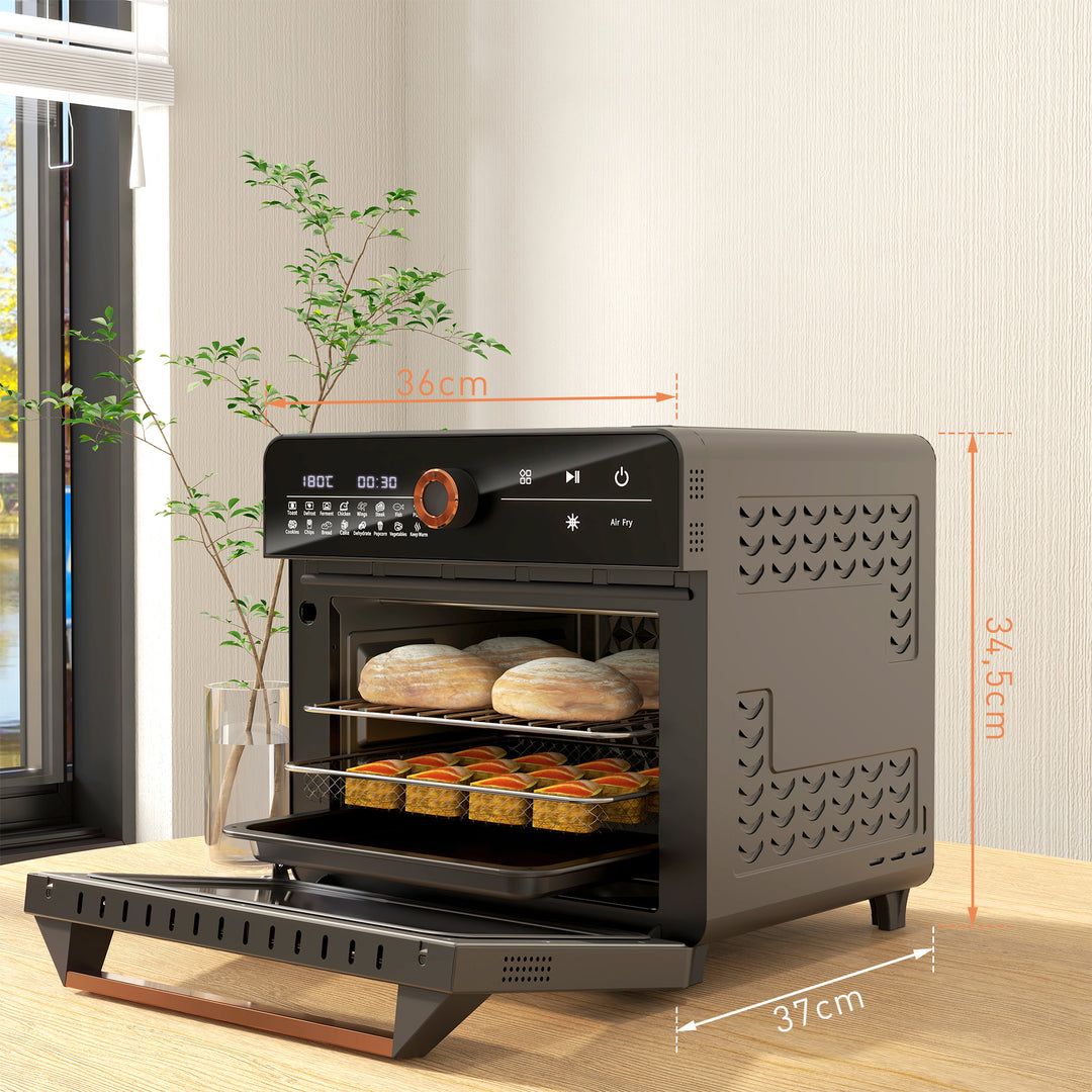 Miniovn, 20 l, miniovn, 40-220°c, 17 tilstande, timer, 36 x 37 x 34,5 cm, sort